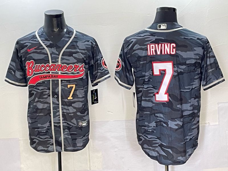 Men 2025 Tampa Bay Buccaneers 7 Irving Camo Joint Name Nike Limited NFL Jersey style 02
